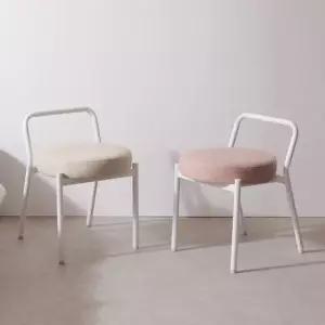 나무뜰 엘로 모듈 원형 패브릭 사선 스툴 의자 CMN164C (착불)