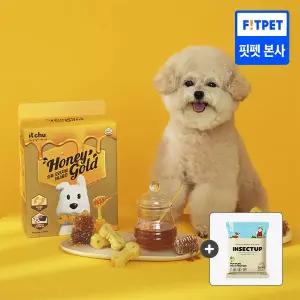 (신상품) 잇츄 오리지널 허니골드 S 34개입 강아지 대용량 간식 치석제거 덴탈껌(+인섹트업사료40g)