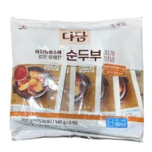 [CO(가공식품(냉장식품))]다담 바지락순두부찌개양념 140g 5개