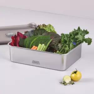 키친플라워 연마제 없는 원터치 스텐 304 밀폐용기(깊은형) 3500ml