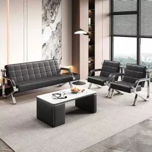 대기실의자 가죽 퀼팅 릴렉스 팔걸이 사무실 병원용 휴게실 의자