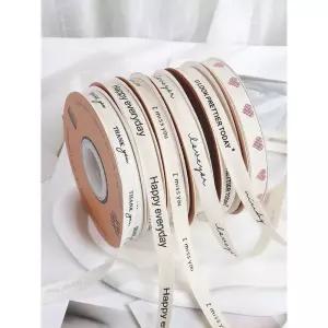 리본 포장 테이프 레터링 선물 장식 꽃집 포장끈 공예 무늬 재료