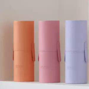 피카소 브러쉬 브러시 케이스 원통 가죽 레더 핑크 BNS