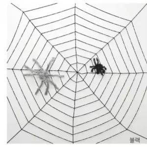 거미줄 1.5m 할로윈 장식 데코 블랙 화이트 할로윈 굵은거미줄 거미장식 화신지업사