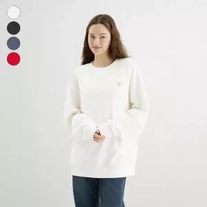 [롯데백화점]게스 남녀공용 세미오버핏 미니삼각 기모 맨투맨 MP4K9460