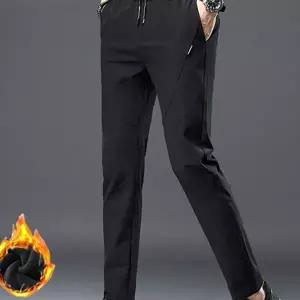 남성 겨울 바지 데일리 캐주얼 고무줄 남성 기모 팬츠 밴딩 아웃도어 트레이닝 스포츠 운동 등산 레저