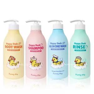 퍼니피아 해피덕 500ML 유아 어린이 바디워시 샴푸 린스 올인원워시 바스