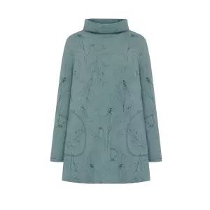 [크로커다일레이디] 크로커다일레이디 톤온톤 프린트 롱 폴라티셔츠CLCWTS112