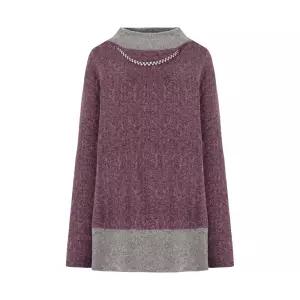 [크로커다일레이디] 크로커다일레이디 헤링본 프린트 진주장식 티셔츠CLCWTS114