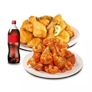 (호식이두마리) 후라이드+깐쇼킹치킨+콜라500ml