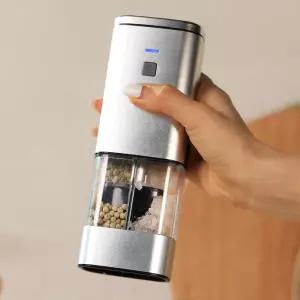콕스타 2in1 솔트 페퍼 전동 그라인더 소금 후추 페퍼밀 통후추 분쇄기