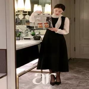 (MADE/SL/하객룩/연말룩) 펄 플레어 롱 뷔스티에 원피스 데일리룩 나시원피스 뷔스티에 op16193