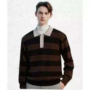 매장정품 다니엘크레뮤 DANIEL CREMIEUX 25FW 울 블렌드 럭비 카라 니트 2071425109 1383300