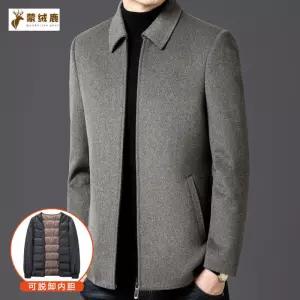 남성 트렌디 아이템 자켓 블레이져 고급 캐시미어 안감 탈부착 재킷 겨울 도톰한 숏모직 코트 힛템