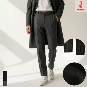 (28~40숏/기본) 겨울 남자 페이트 투버튼 피치 기모 슬랙스 3컬러 2712-3712