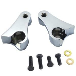 할리 데이비슨 투어링 스트리트+글라이드 로드+글라이드 울트라+리미티드 스페셜 CVO 2017-2021 쇼크(크롬)를 위한 에어씨엠티 08-23 1인치 하강 링크 키트 피팅