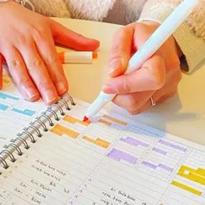 학생스터디플래너 2P 와이드 6개월 스케줄러 다이어리 플래너다이어리 위클리플래너