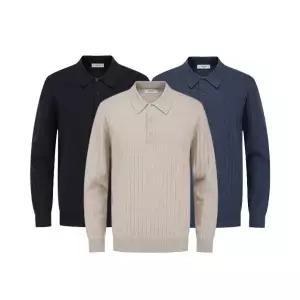 [에디션앤드지]세로 골지 카라 스웨터 4컬러 NEE4ET1906