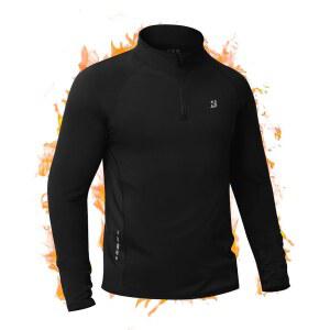 로드박스 남성 쿼터 겨울 골프 운동 스웨트셔츠, 지퍼 풀오버, 안감 플리스 보온 러닝 긴팔 셔츠