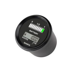 런리더 12V 24V 36V 48V LED 배터리 표시등 전압계 납산 구동 잔디깎이 골프 카트 지게차 모터홈 스크러버 기계 등의 작동 시간 기록.