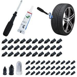 Bntyok 60개 타이어 수리 고무 못 나사 고속 공구 셀프 서비스 진공 청소기 자동차 오토바이 지프 펑크 수리에 적합