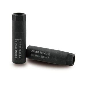 볼트 홀 26mm 1.02인치 의 대형 트럭 휠을 위한 M22x1.5 내부 나사산이 있는 PSGSP 휠 센터링 도구 쌍 블랙