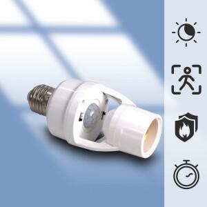 모션 센서가 있는 AC100-240V E27 소켓 변환기 LED 램프 베이스 스마트 스위치 전구 홀더