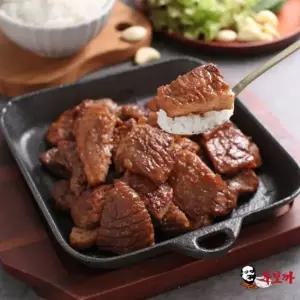 [무보까] 한돈 목살 양념구이 300g x 4팩, 국내산 돼지갈비