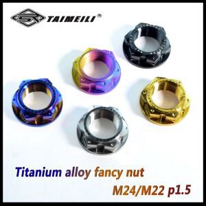 TAIMEILI 티타늄 합금 팬시 너트  BMW 호환 RR 산양 TMAX560  혼다 호환 바이크 오토바이 리어 액슬 m22 x