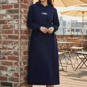 [하프클럽/셀러허브_여성트랜드패션]빅사이즈 512 홀리무드끈후드원피스 DSM