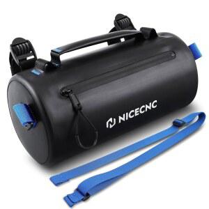 [미국배송] NICECNC 방수 오토바이 핸들바 가방 변형된 누수 방지 패브릭 지퍼 없음 자전거/ATV/스쿠터용 범용 액세서리 보관 가방 전면 공구 안장