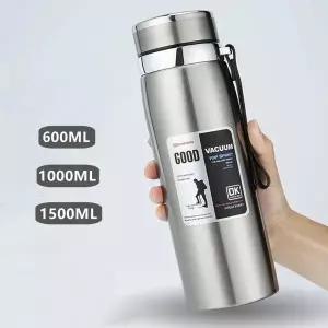 600ML1000ML1500ML 필터가있는 이중 스테인레스 스틸 316 열 플라스크 휴대용 커피 차 열 병 여행 텀블러