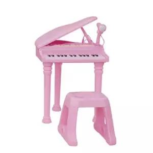 베이블퓨어리 4가지 드럼 효과음 노래방 기능 미니 그랜드 피아노_프리미엄 핑크