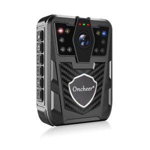 ONCHEER 1080P 바디 개인용 어깨 법 SD 집행을 카메라, 연속 가벼운 폴리스 64G 클립, 여행 경비원, 12시간 있는 기록이 허리 캠, 위한 착용 및 카드, 자전거