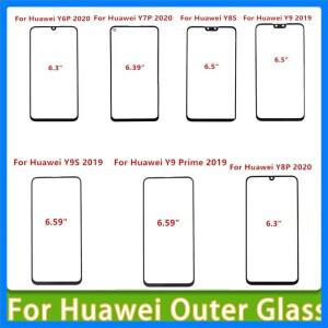 LCD 디스플레이 전면 유리 수리 부품 외부 유리 + OCA 화웨이 Y6P Y7P Y8P 2020 Y8S Y9 프라임 Y9S 2019 터