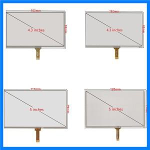 범용 3.5/4.3/5/7 인치 저항 디지타이저 터치 스크린 패널 유리 GPS 네비게이션 MP3 용접 접합 교체