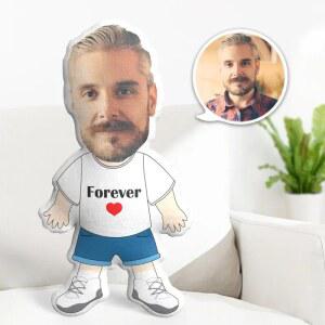 내 얼굴 베개 맞춤형 사진 MiniMe 메시지 그녀를 위한 선물 영원히 - 사랑