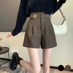 앞 밸트 뒷밴딩 슬랙스 반바지 URD367 핫팬츠 3 반바지 팬츠 여성 5부반바지 (WFK2AIC)