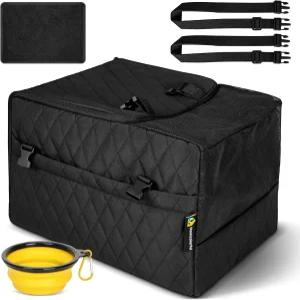 최대 15파운드의 중소형 반려동물을 위한 홈컬러풀 소프트 캣 도그 캐리어 안전벨트 및 볼이 있는 접이식