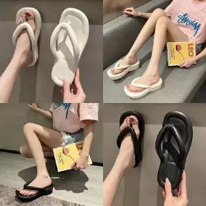 쿠션초경량쪼리 가벼운 슬리퍼 여성 신발 여름 통굽 스 구두 지 여성샌들 (WFK2AI0)
