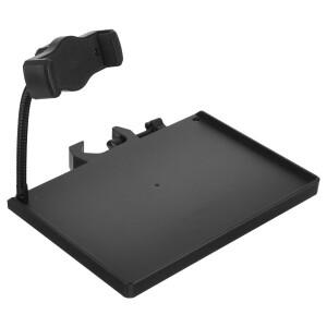 마이크 트레이 스피커 스탠드 사운드 카드 모바일 홀더 보관 플라스틱 라이브 선반 이동식 마운트