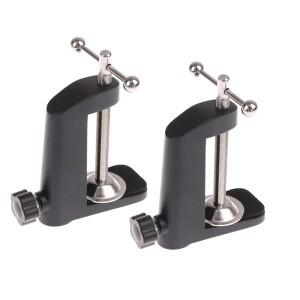 1/2pcs 마이크 서스펜션 붐 가위 암 스탠드 홀더 C 모양 테이블 장착 클램프 조정 가능 나사