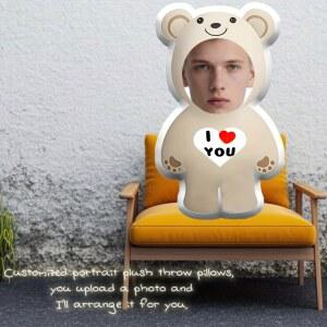 맞춤형 사진 플러시 베개 - 얼굴 및 문자 메시지, 나만의 패브릭 크리스마스 T 업로드, 쿠션, 선물, 부드러운