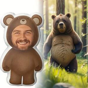 맞춤형 테디베어 봉제 베개, 지퍼 쿠션, 양면 디자인, 홈 데코, 개인 소파 쿠션