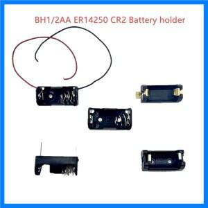1AA 배터리 상자 ER14250 리튬 배터리 상자 14250 PCB 핀이 있는 단일 셀 배터리 보관 상자 CR2 배터리 홀