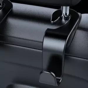 차량 가방걸이 옷 소품 걸이 후크 1P 블랙 (WFJPW40)