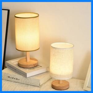 LED 침대 옆 테이블 램프 간단한 중국 스타일 장식 테이블 램프 디 밍이 가능한 USB 플러그 패브릭 전등 갓