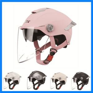 헬멧 전기 자동차 배터리 오토바이 헬멧 여름 선 스크린 라이트 남성과 여성 유니버설 귀여운 하드 모자