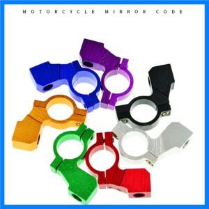 범용 오토바이 백미러 브래킷 더트 바이크 ATV 스쿠터 모페드용 M10 마운트 어댑터 홀더 클램프 7/8 인치 2