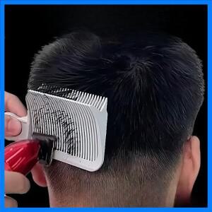 전문가용 헤어컷 빗 오일 헤드 푸시컷 빗 레벨링 미용 가위 포지셔닝 빗 남성 스타일링 도구